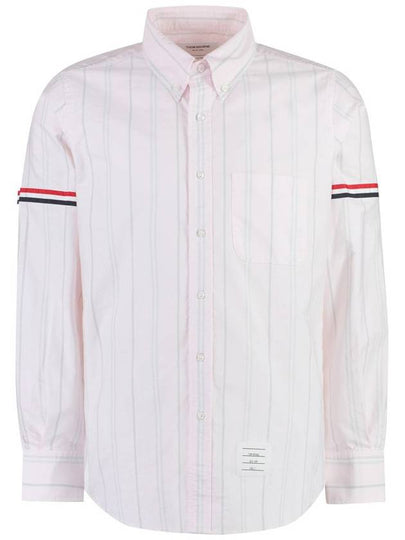 Oxford Armband Stripe Long Sleeve Shirt Light Pink - THOM BROWNE - BALAAN 2