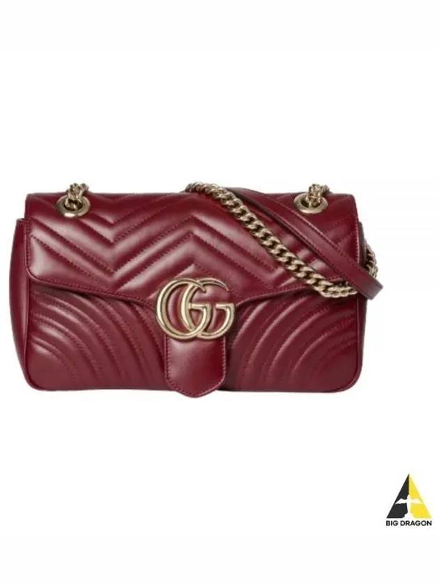 GG Marmont Small Leather Shoulder Bag Red - GUCCI - BALAAN 2