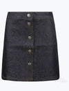 Paula Denim Mini A-Line Skirt Navy - A.P.C. - BALAAN 2