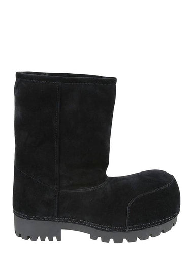 Men s Suede Fur Winter Boots Black - BALENCIAGA - BALAAN 1