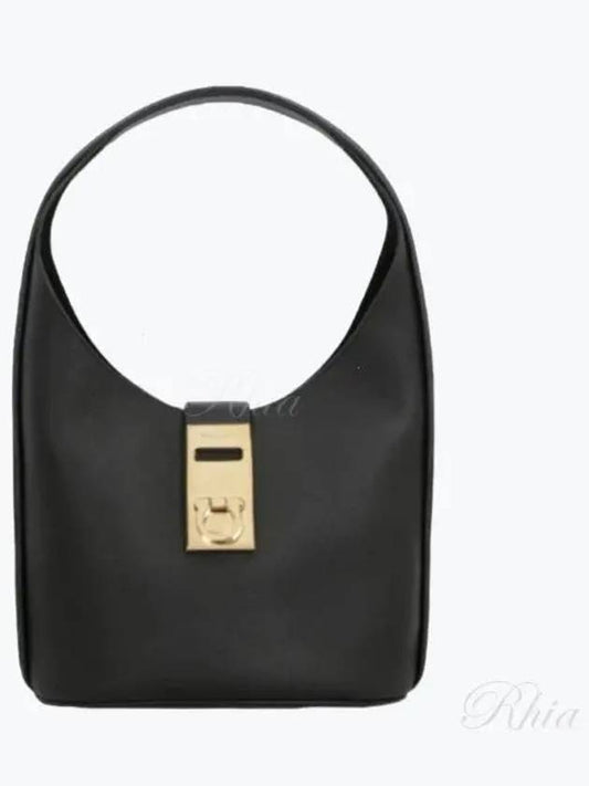 Buckle Hobo Shoulder Bag Black - SALVATORE FERRAGAMO - BALAAN 2