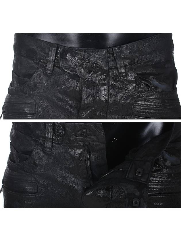 Oil Coating Biker Jeans Black - BALMAIN - BALAAN 5