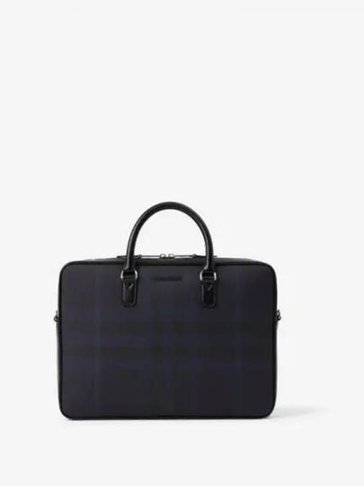 Ainsworth Leather Laptop Brief Case Navy - BURBERRY - BALAAN 2