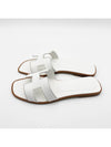 Oran Calfskin Slippers Blanc - HERMES - BALAAN 6