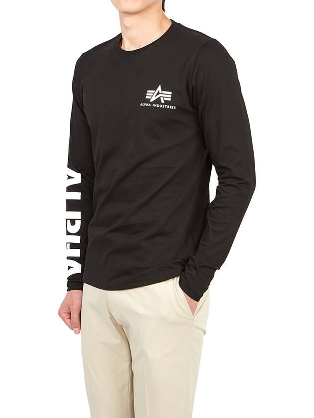 Logo Long Sleeve T-Shirt Black - ALPHA INDUSTRIES - BALAAN 6