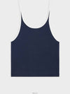 Satin Patch Cotton Jersey Sleeveless Navy - CELINE - BALAAN 5