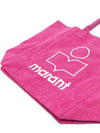 Yenky Embroidered Logo Large Shopper Tote Bag Pink - ISABEL MARANT - BALAAN 3