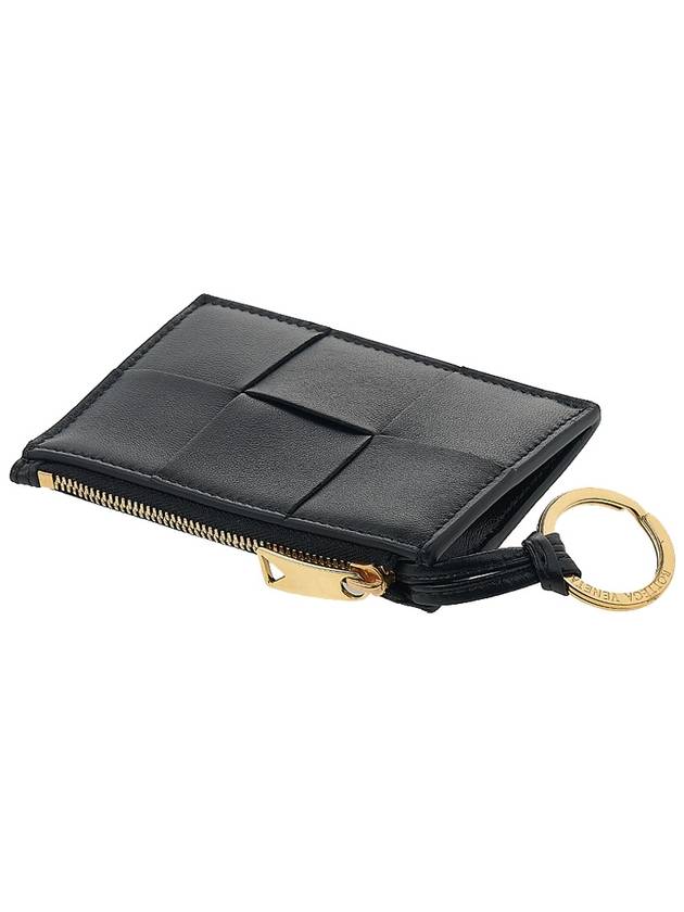 Intrecciato Leather Key Holder Black - BOTTEGA VENETA - BALAAN 5