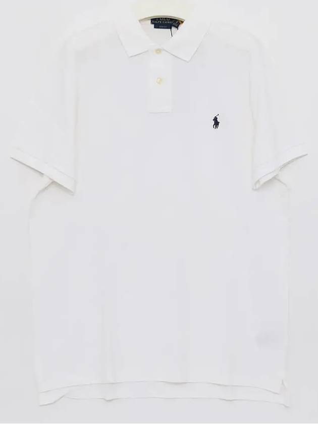 Logo Slim Fit Short Sleeve Polo Shirt White - POLO RALPH LAUREN - BALAAN 2