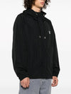 Hoodie Windbreaker in Nylon with Grey Fox Head Patch Black - MAISON KITSUNE - BALAAN 4