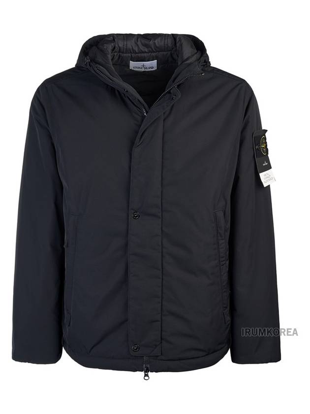 Techno Fabric Hooded Jacket Black - STONE ISLAND - BALAAN 2