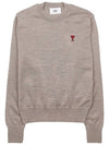 heart logo sweater champagne - AMI - BALAAN 4