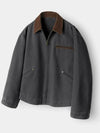 VTG Washed Work Jacket Charcoal - INDUST - BALAAN 8