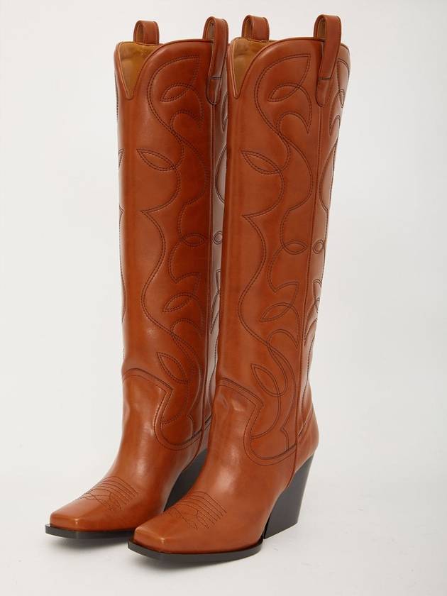 Women's Cowboy Cloud Long Boots Brown - STELLA MCCARTNEY - BALAAN 3