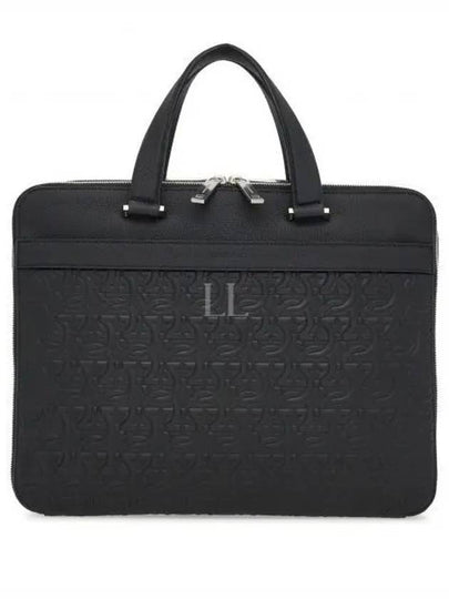 Gancini Embossed Brief Case Black - SALVATORE FERRAGAMO - BALAAN 2