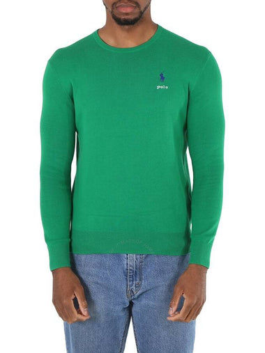 Polo Ralph Lauren Men's Green Logo Embroidered Cotton Jumper, Size X-Small - POLO RALPH LAUREN - BALAAN 1