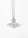 Thin Lines Flat ORB Necklace Silver - VIVIENNE WESTWOOD - BALAAN 4