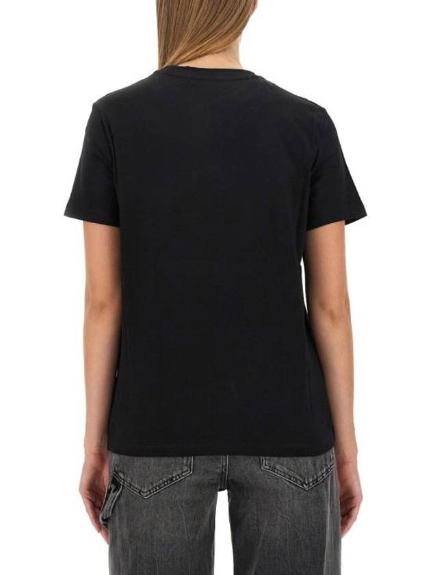 I LOVE MSGM Print Cotton Short Sleeve T-Shirt Black - MSGM - BALAAN 4