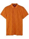 SS Golf Met Jacquard Polo MAT Orange - J.LINDEBERG - BALAAN 1