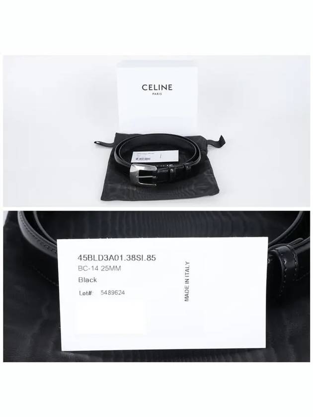 BC-14 25mm Leather Belt Black - CELINE - BALAAN 7