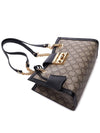 Paddle Rock GG Supreme Canvas Shoulder Bag Black Beige - GUCCI - BALAAN 6