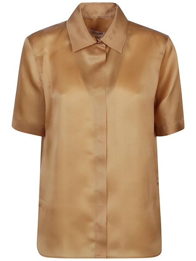 Acanto Silk Shirt Brown - MAX MARA - BALAAN 2