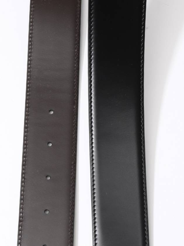 Reversible Gancini Leather Belt Black Brown - SALVATORE FERRAGAMO - BALAAN 4