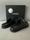 CC Logo Velcro Sandals Black - CHANEL - BALAAN 8