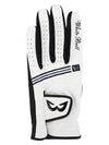 Golf Wear Striped Synthetic Leather Golf Gloves WB21SUMG02WH White - WHITEBALL - BALAAN 5