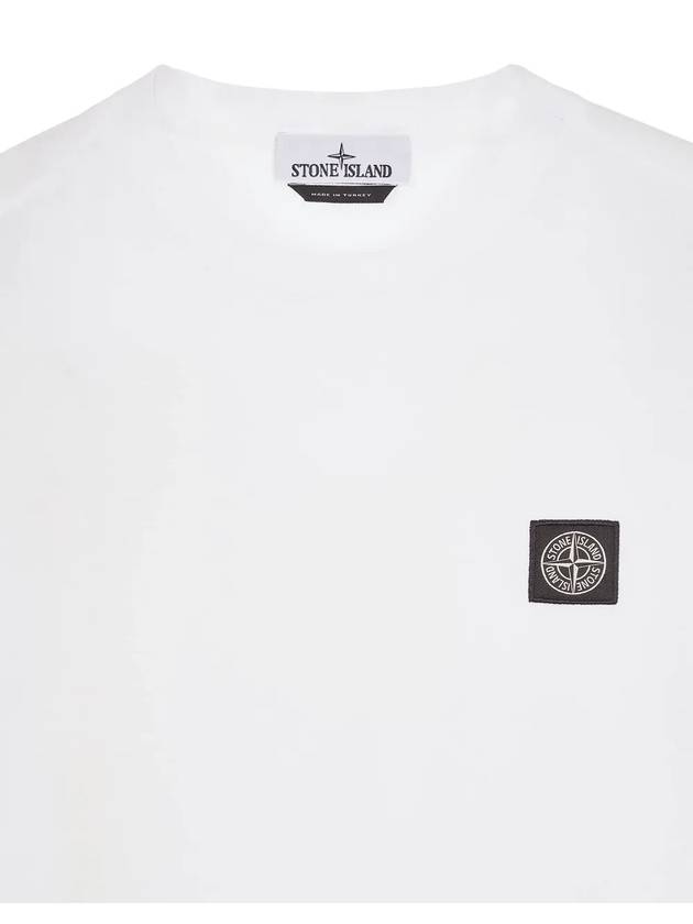 Logo Patch Short Sleeves T-Shirt White - STONE ISLAND - BALAAN 7