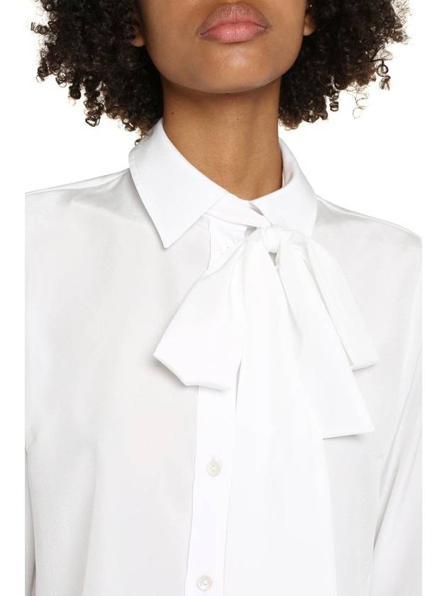 P.A.R.O.S.H. Palmer Lace-Up Collar Crêpe Blouse - P.A.R.O.S.H. - BALAAN 5