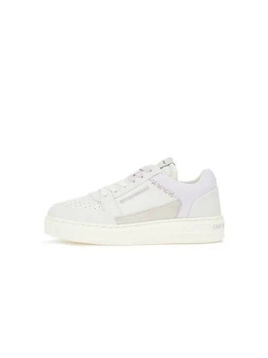 Women s Side Stitching Leather Sneakers Off White - EMPORIO ARMANI - BALAAN 1