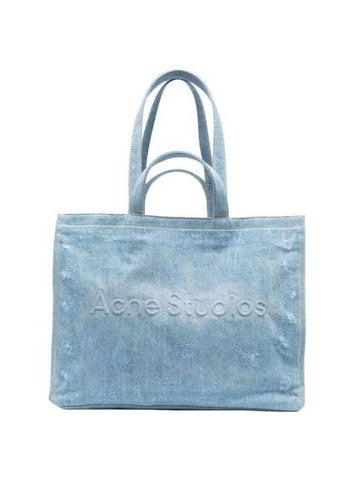 Studios Logo Denim Shoulder Tote Bag Light Blue - ACNE STUDIOS - BALAAN 1