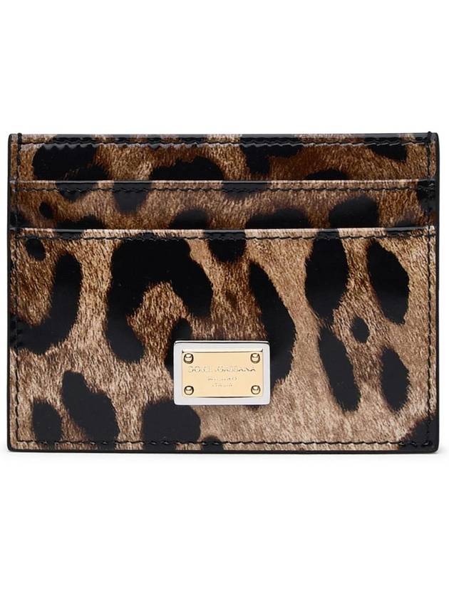 Leopard Print Leather Card Wallet Brown B0020373863 - DOLCE&GABBANA - BALAAN 2