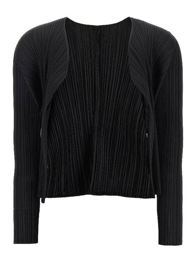 Basic Pleats Cardigan Black - ISSEY MIYAKE - BALAAN 2