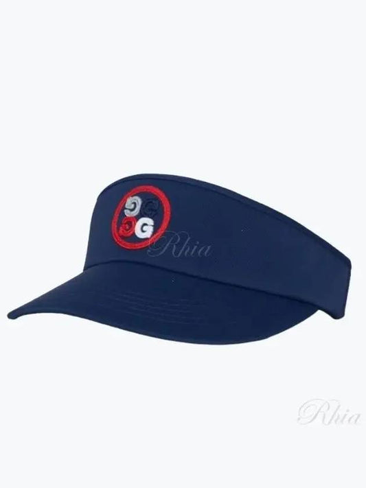 Circle GS Logo Stretch Twill Visor Navy - G/FORE - BALAAN 2