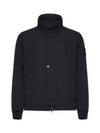 Logo Micro Twill Zip Up Jacket Black - STONE ISLAND - BALAAN 2