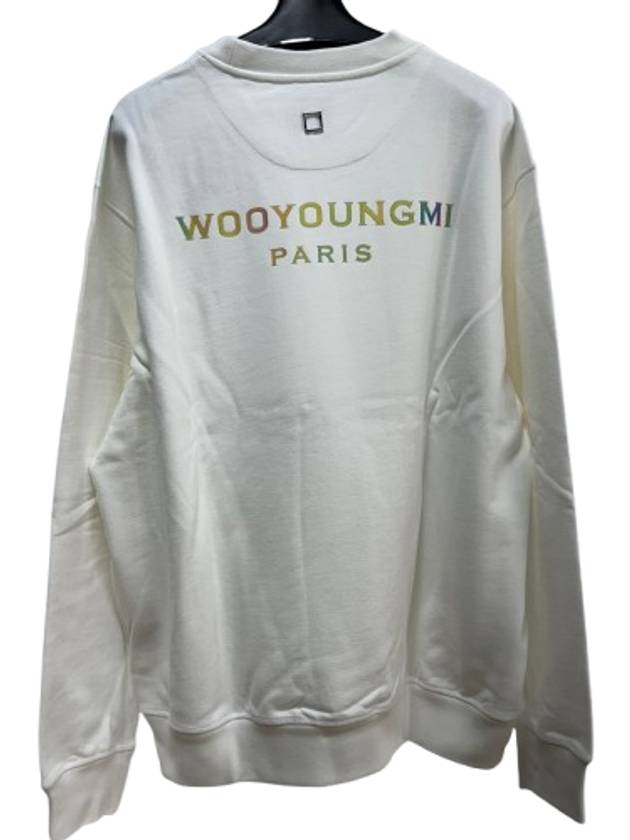 Cotton Lenticular Back Logo Sweatshirt White W231TS28717W - WOOYOUNGMI - BALAAN 2