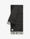 Check Cashmere Reversible Scarf Charcoal Black - BURBERRY - BALAAN 2