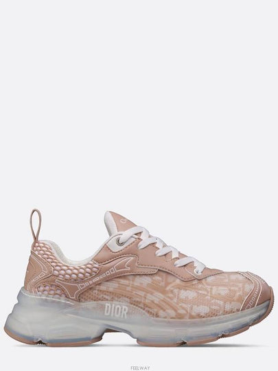 Vibe Oblique Transparent Rubber Low Top Sneaker Nude - DIOR - BALAAN 2