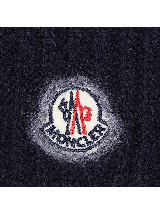 Kids Logo Patch Wool Beanie 3B000 08 M1242 750 - MONCLER - BALAAN 4