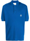 Afko Logo Cotton Polo Shirt Blue - ISABEL MARANT - BALAAN 2