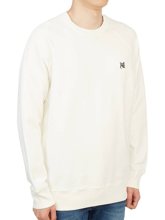 Grey Fox Head Patch Classic Sweatshirt White - MAISON KITSUNE - BALAAN 4