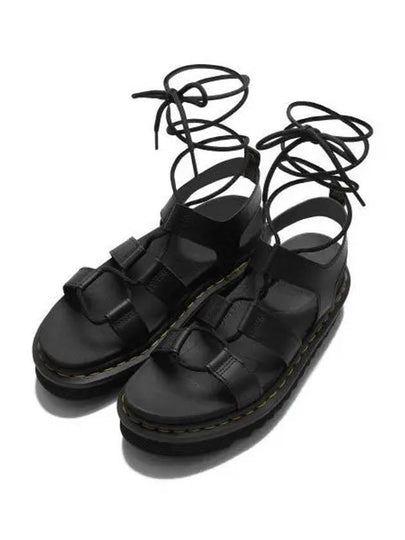 Hydro Natilla Gladiator Leather Sandals Black - DR. MARTENS - BALAAN 2