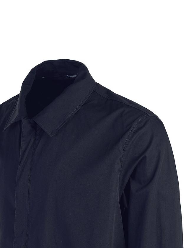 Metropolis Series Gabardine Long Sleeve Shirt Navy - CP COMPANY - BALAAN 6