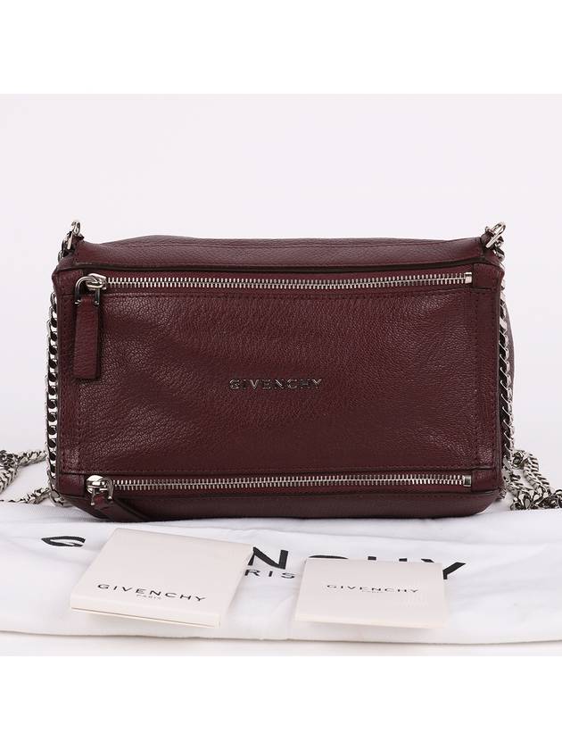 Pandora burgundy mini chain cross bag - GIVENCHY - BALAAN 10