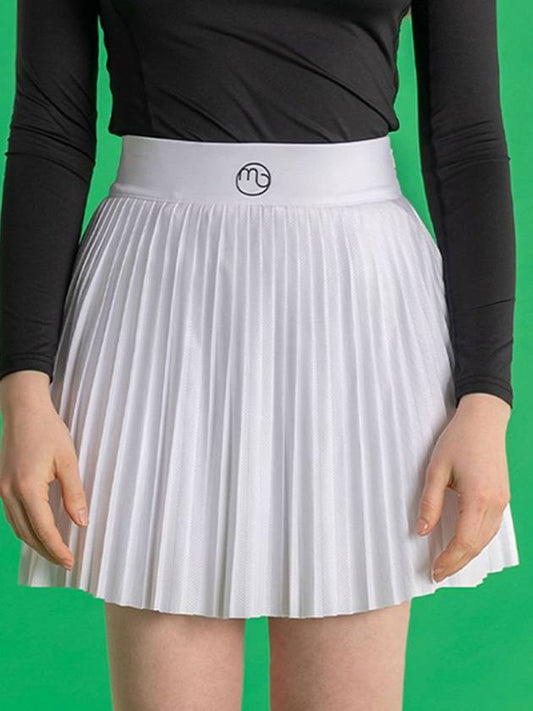 Pleated Skirt Shorts Ellie Skirt White MCS23SK 05WH - MACKY - BALAAN 1