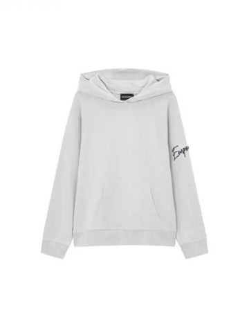 Women s Kangaroo Pocket Hooded Sweatshirt Gray 270766 - EMPORIO ARMANI - BALAAN 1