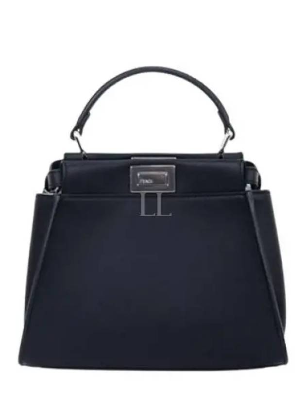 Peekaboo Mini Leather Tote Bag Black - FENDI - BALAAN 2