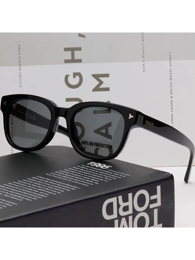 Sunglasses BY0033H 01A square horn rim black - BALLY - BALAAN 2